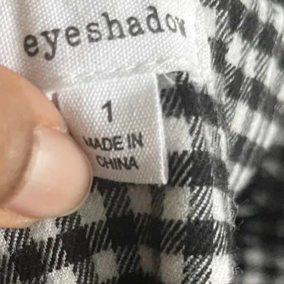 Eyeshadow Womens Skirt Size 1 Black And White Gingham Mini Bottom - Picture 4 of 5